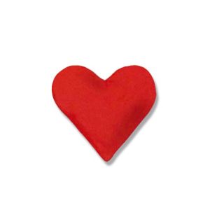 Kirschkernkissen Herz klein | 21x22 cm | 28 Uni Rot