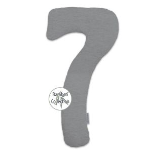 my7 Seitenschläferkissen | Bamboo Collection | Melange mittelgrau